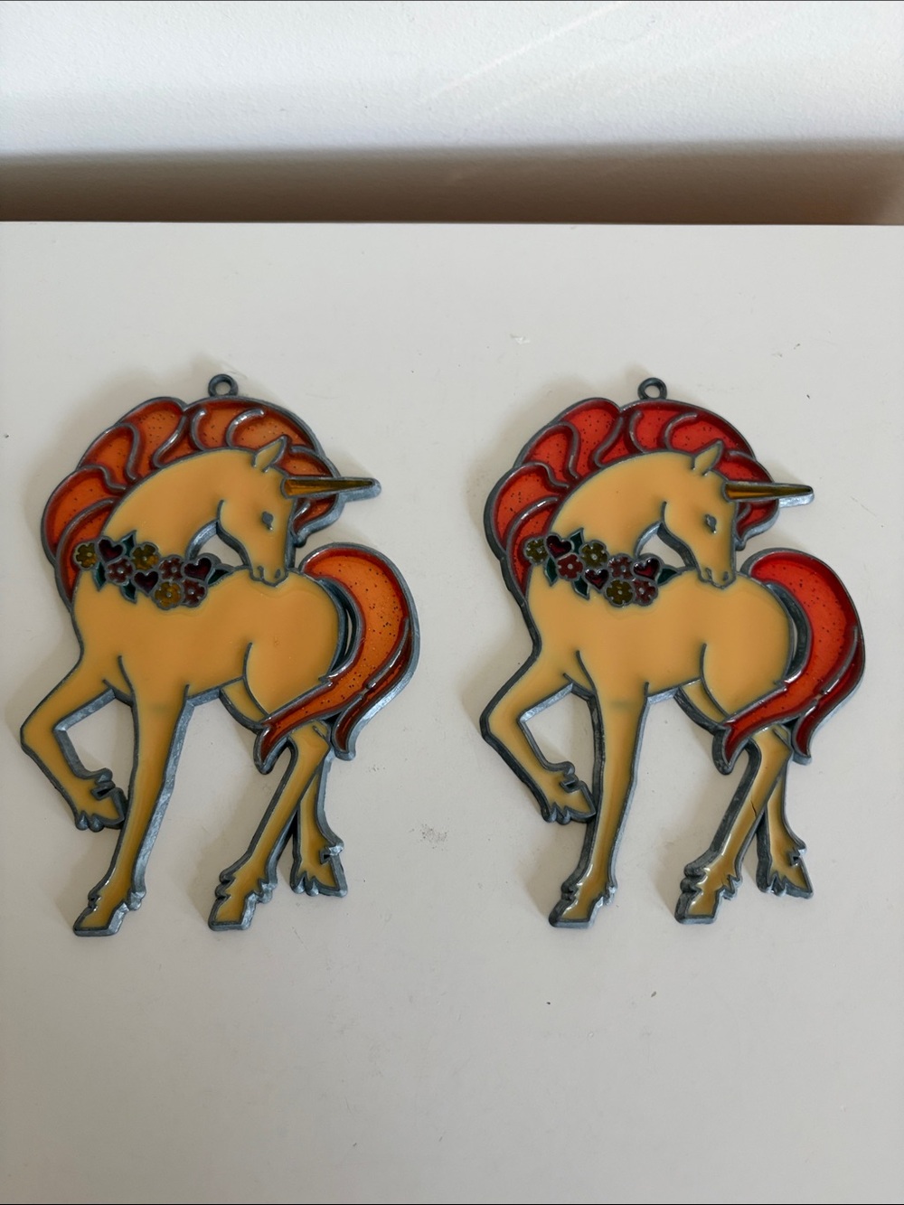 Two Matching Unicorn Sun catchers